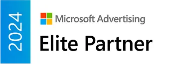 Microsoft advertising elite partner logo.
